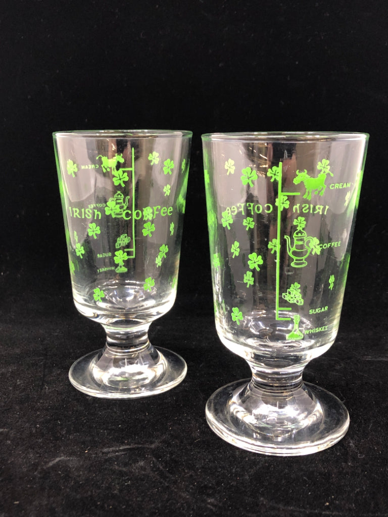 2PC IRISH COFFEE GLASSES.