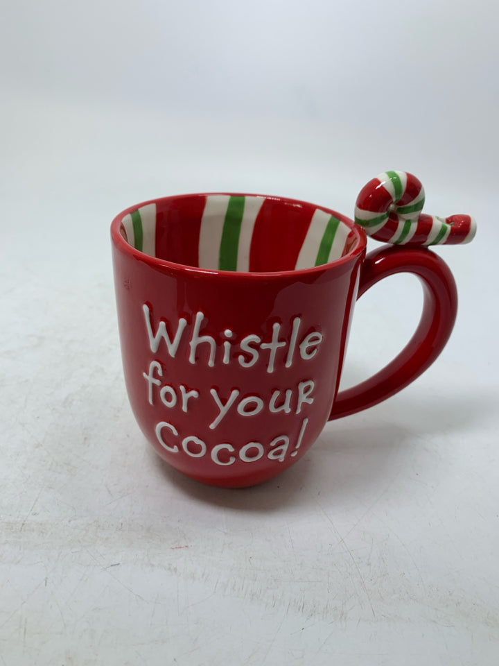 RED HALLMARK WHISTLE FOR YOUR COCOA.