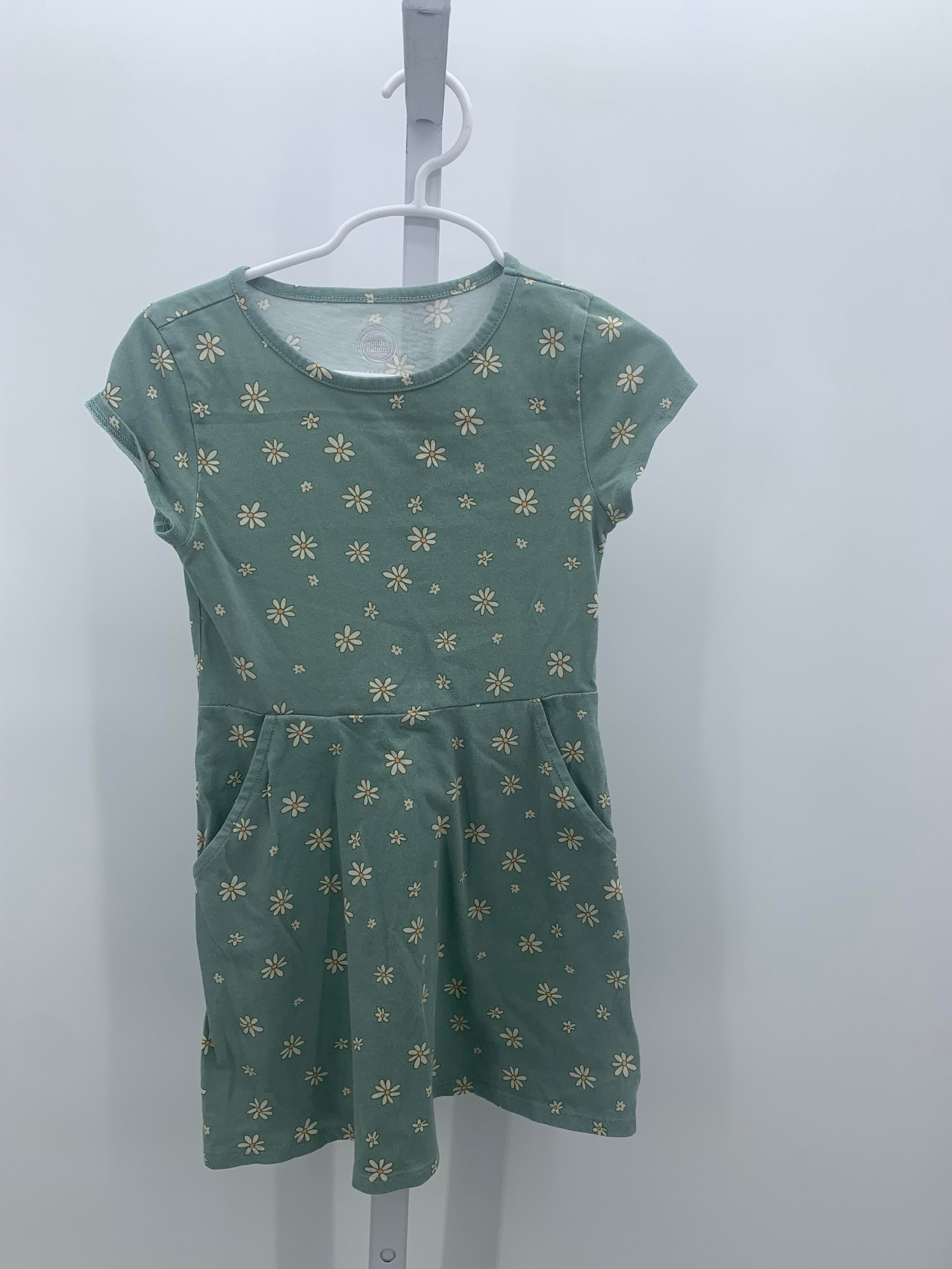 Wonder Nation Size 4-5 Girls Short Sleeve Dress