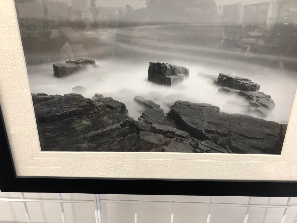 "ISLAND CHIEF" FRAMED WALL HANGING.