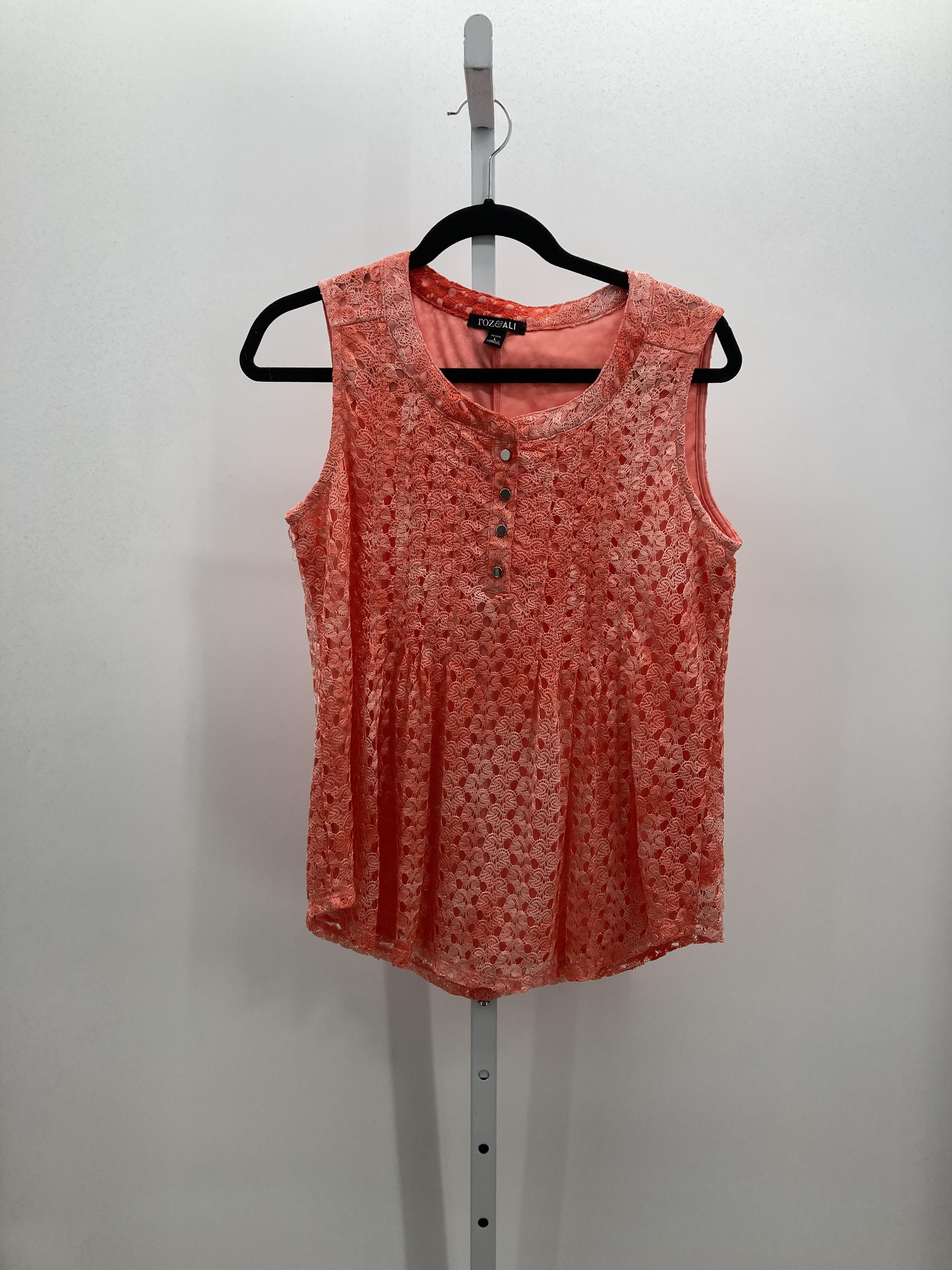 Roz & Ali Size Large Petite Petite Sleeveless Shirt