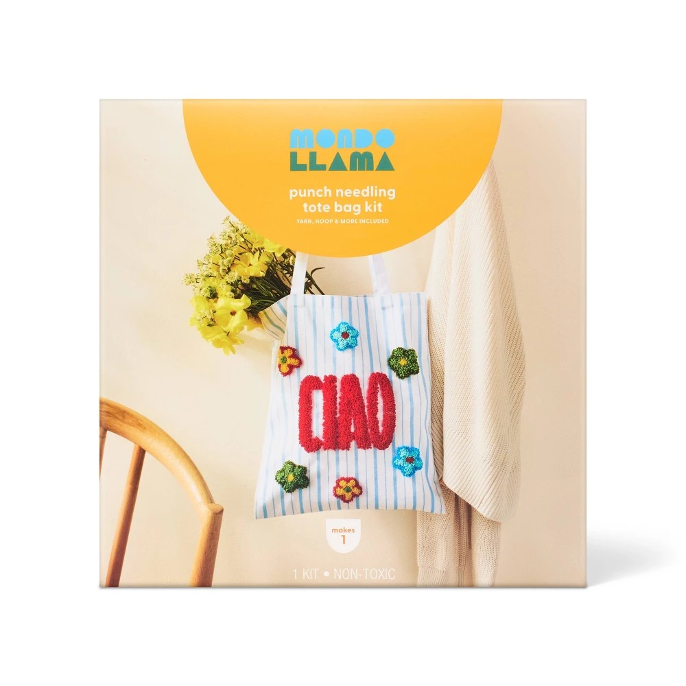 Ciao Striped Punch Needle Tote Bag - Mondo Llama™ -