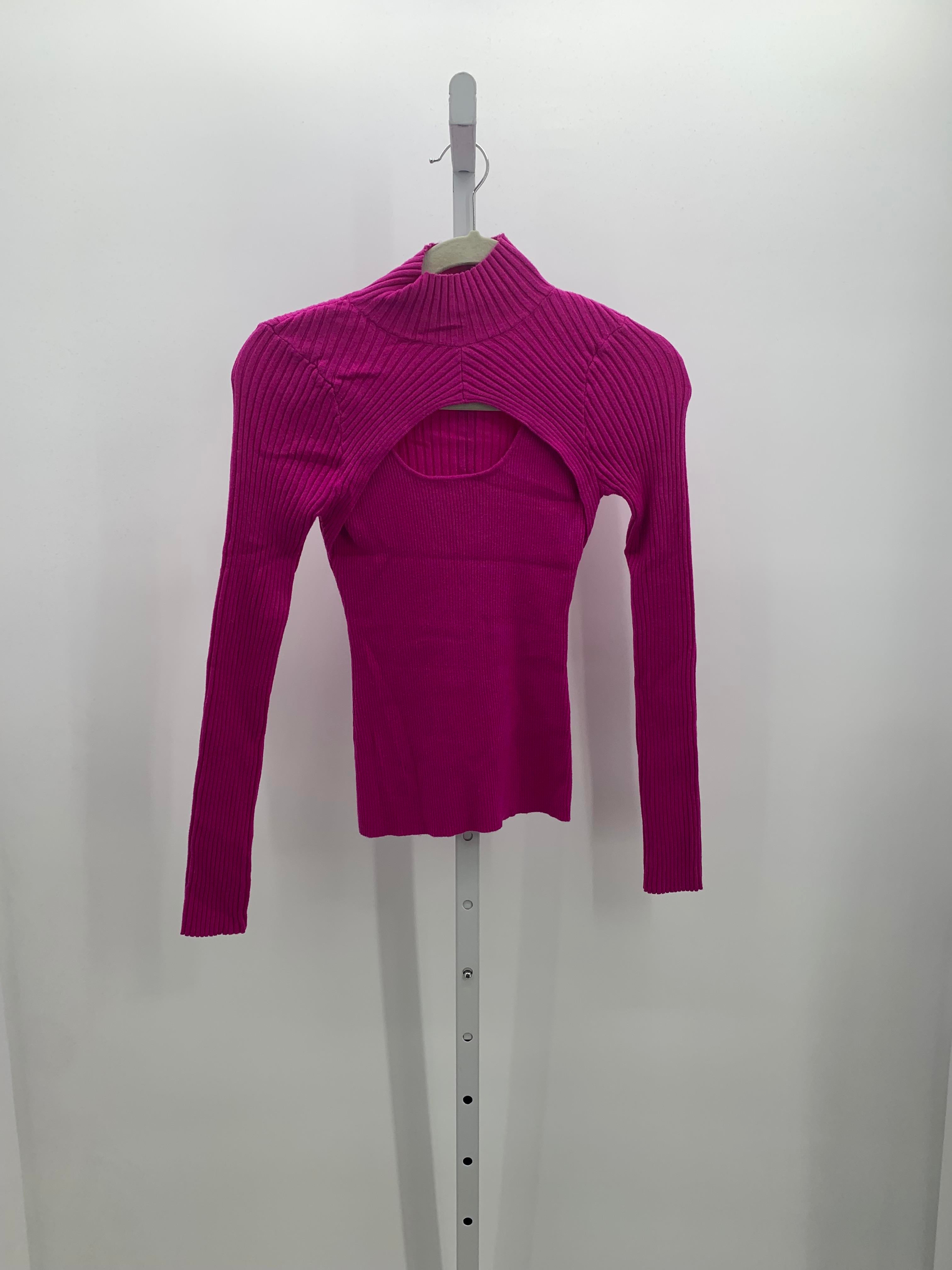 Pink Rose Size Medium Juniors Long Sleeve Sweater