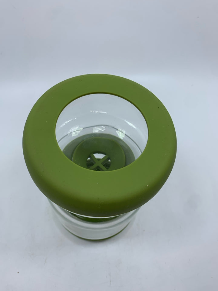 GLASS PICKLE FERMENTATION HOURGLASS JAR.