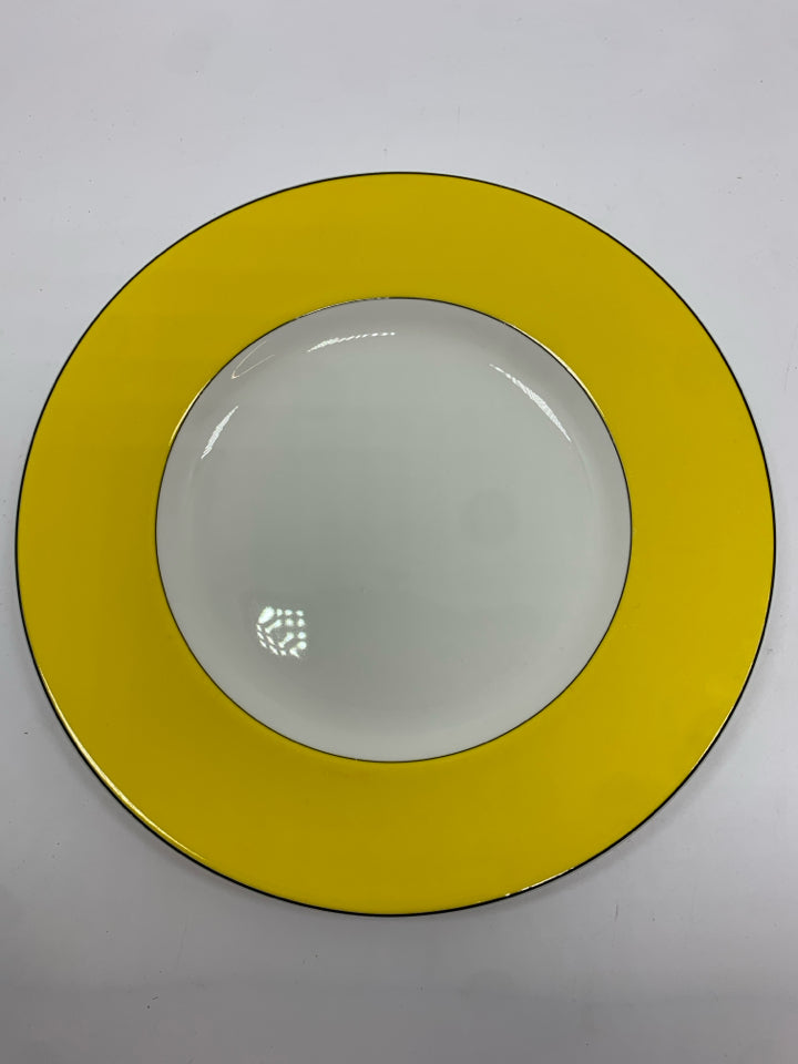KATE SPADE LENOX RUTHERFORD YELLOW SALAD PLATE.