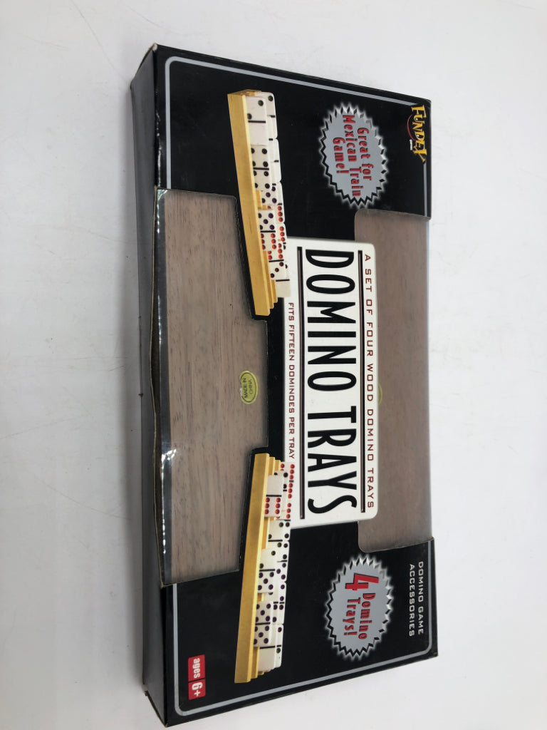 IN PACKAGE DOMINO TRAYS.