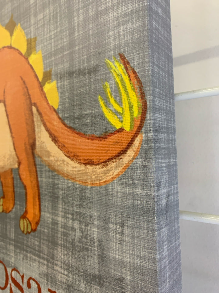STEGOSAURUS CANVAS WALL ART.