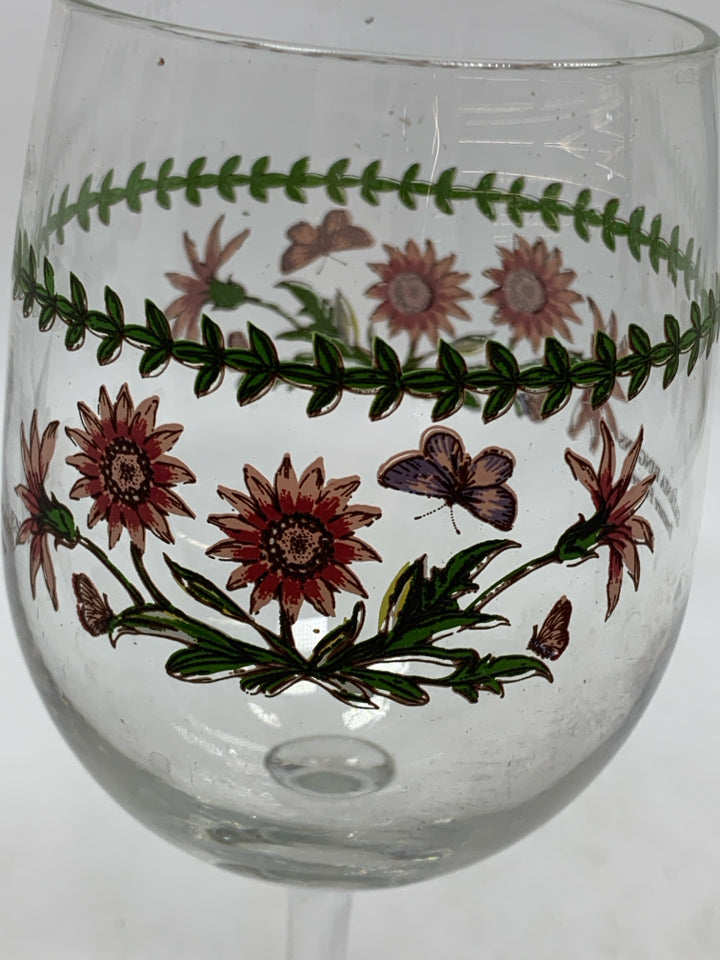 2PC PORTMEIRION WINE GLASSES.