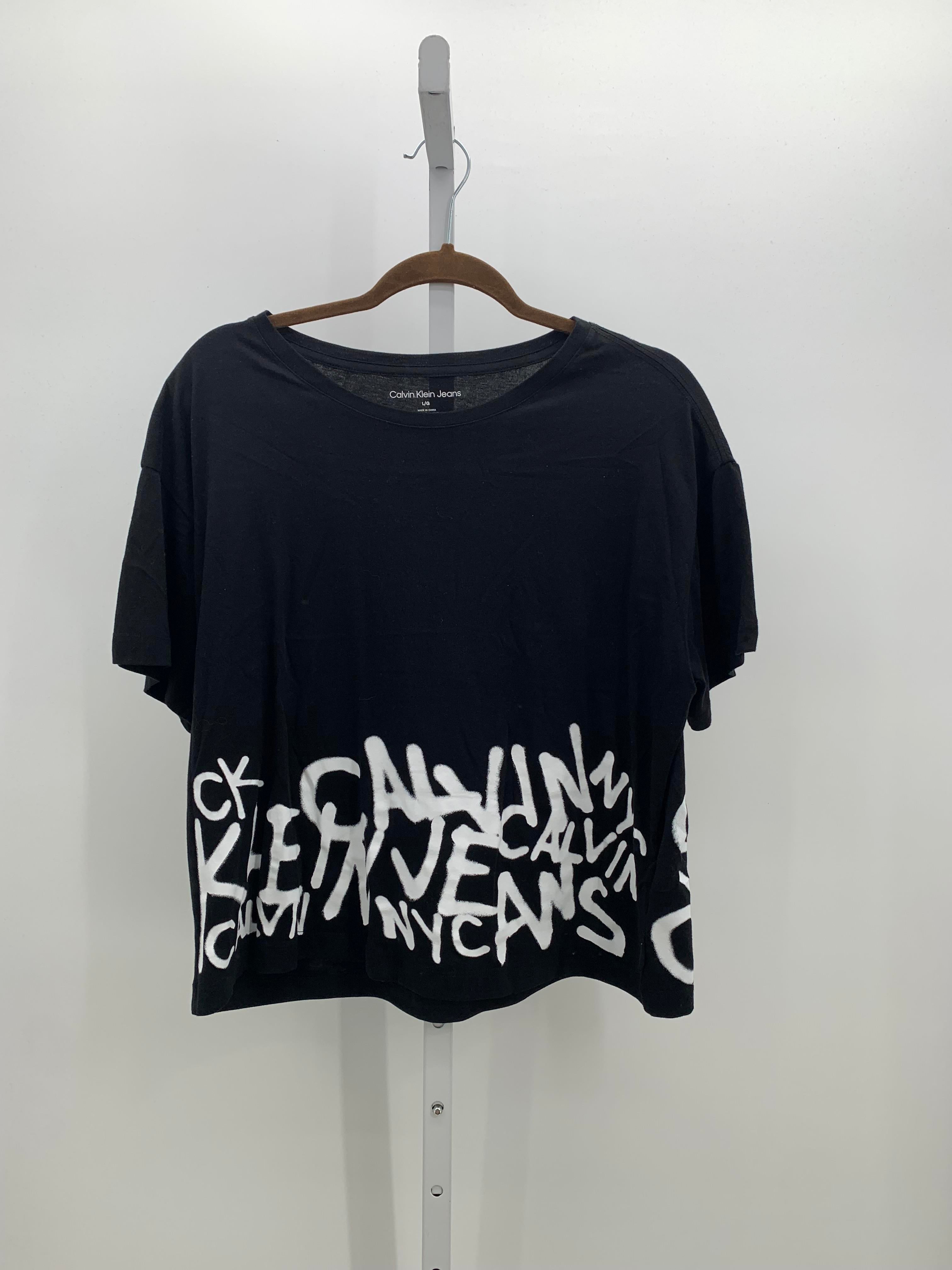 Calvin Klein Size Large Misses Short Sleeve Shirt