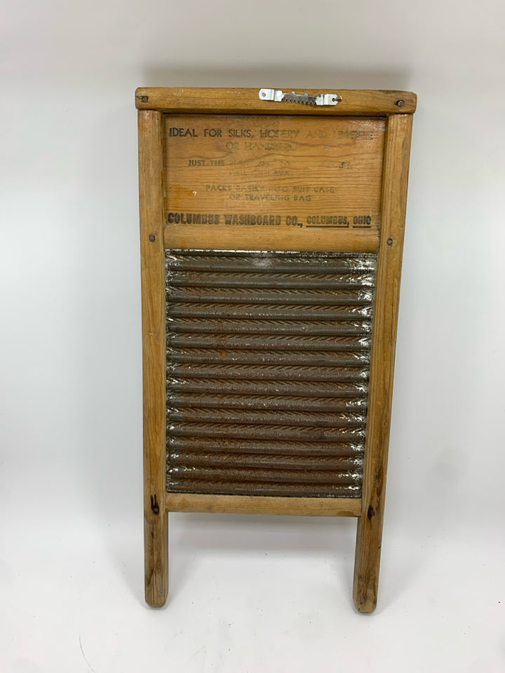 VTG ABC WASH BOARD DECOR.
