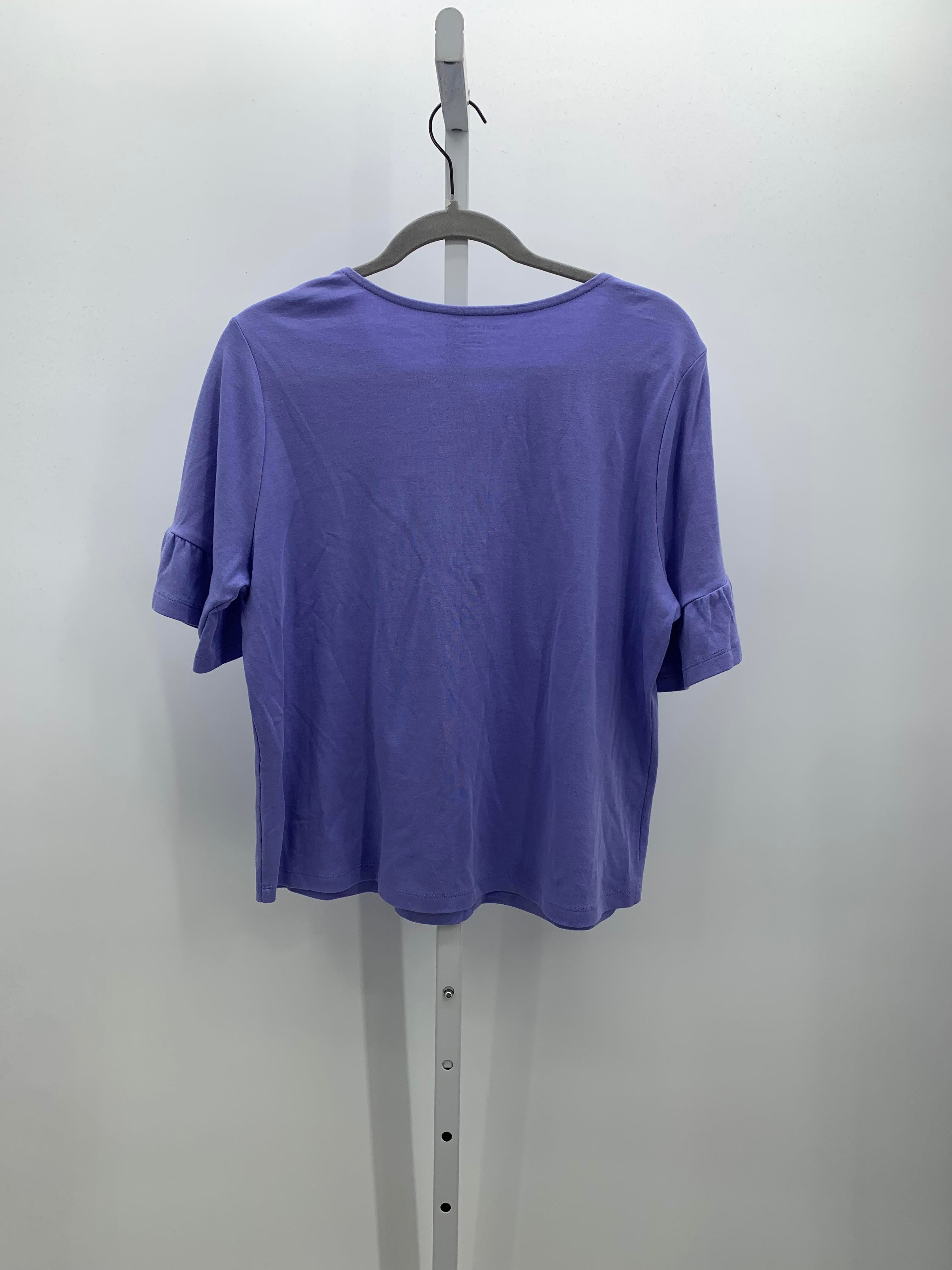 Appleseeds Size Large Petite Petite Short Sleeve Shirt
