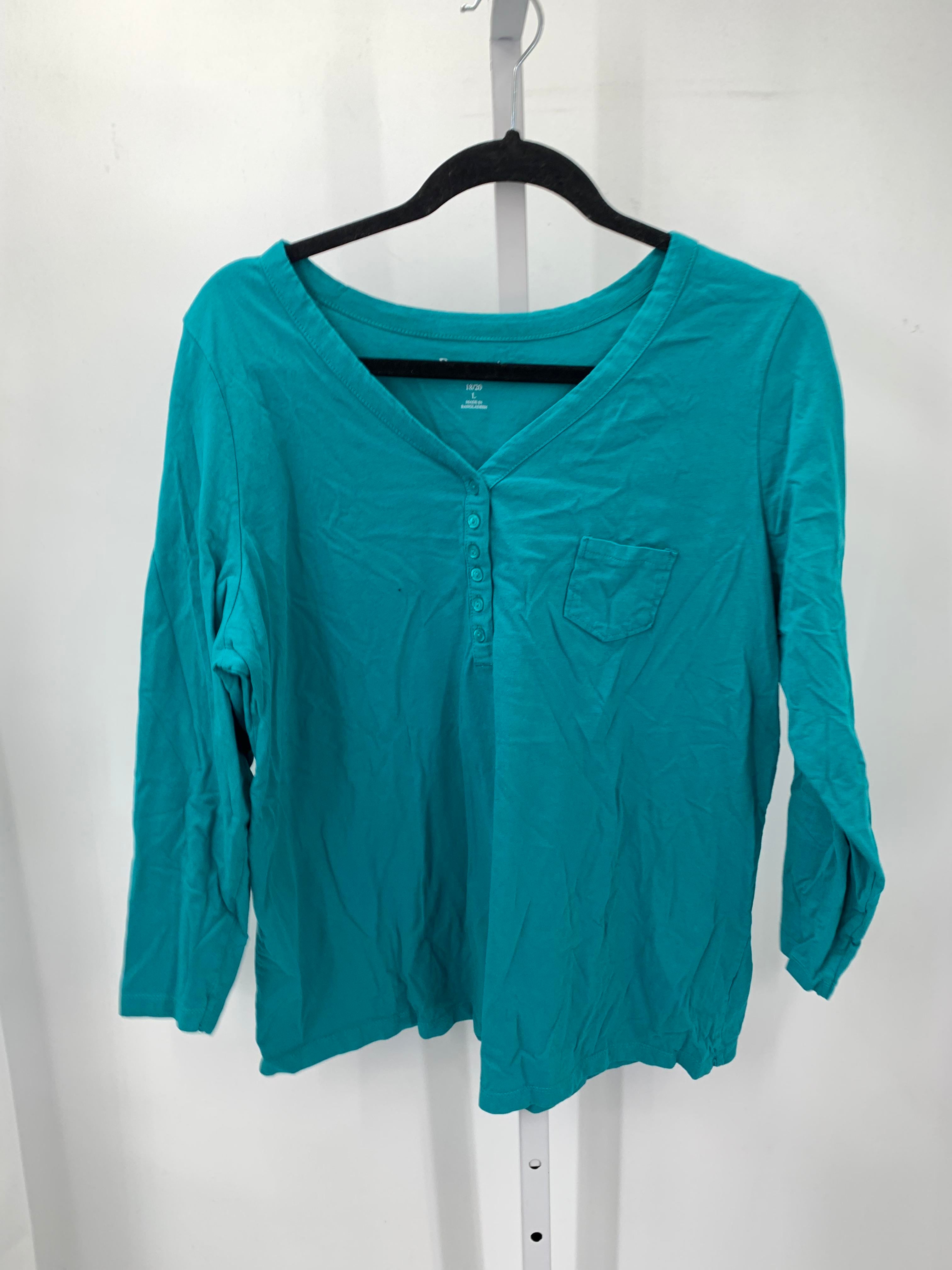 Roaman's Size 18/20 W Womens Long Sleeve Shirt