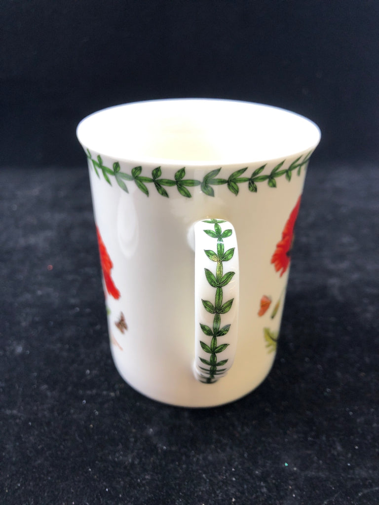 RED POPPY MUG W LID- PORTMEIRION.