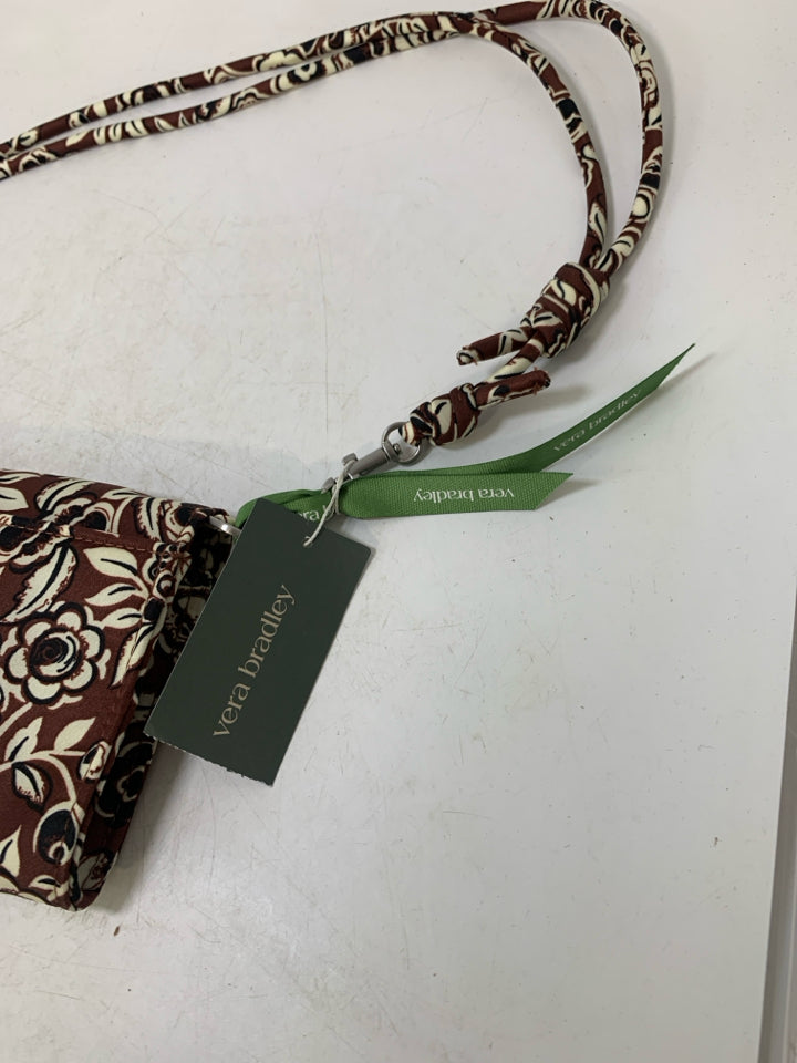 Vera Bradley Wildwood Wallet Crossbody in Bubbly Flowers Cinnamon- NWT
