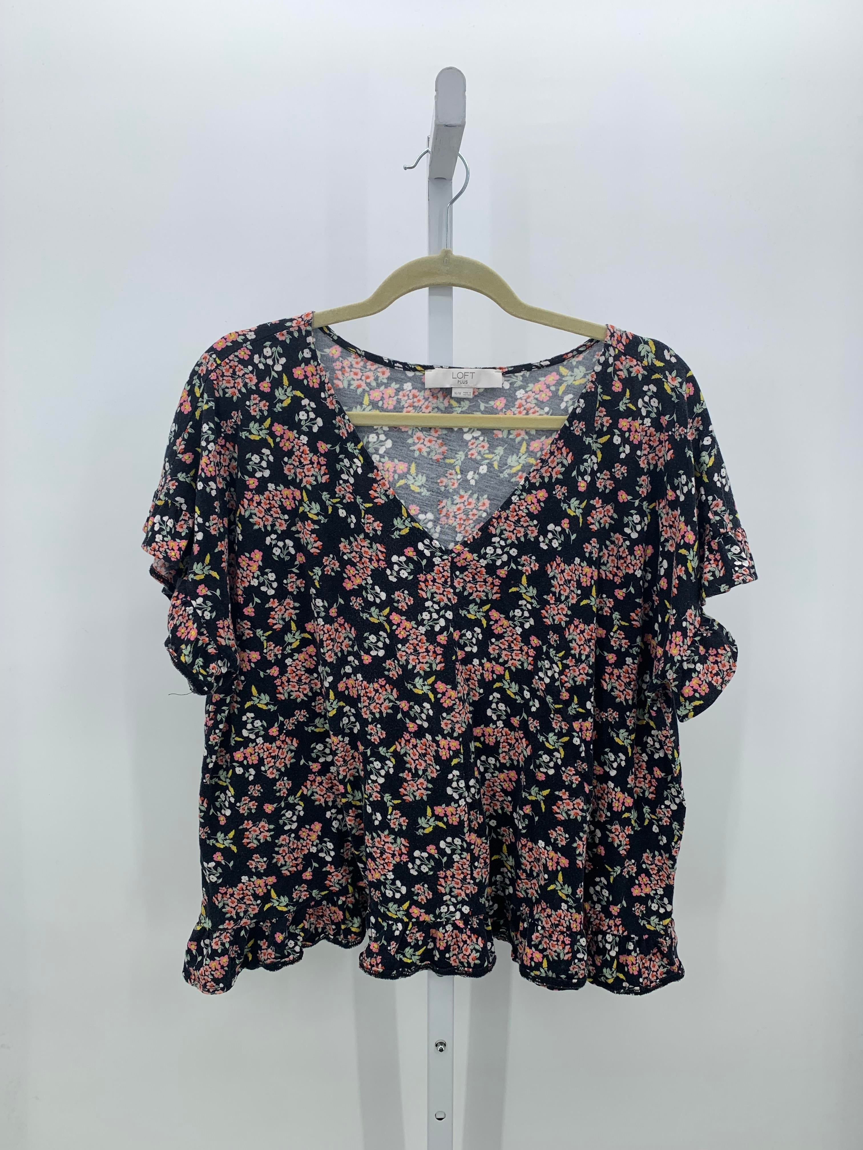 Loft Size 16/18 W Womens Short Sleeve Shirt