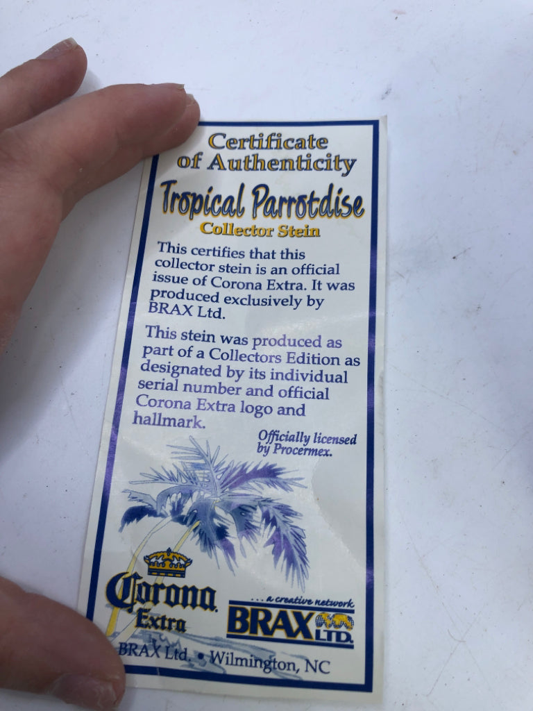CORONA PARROT BIRD STEIN.