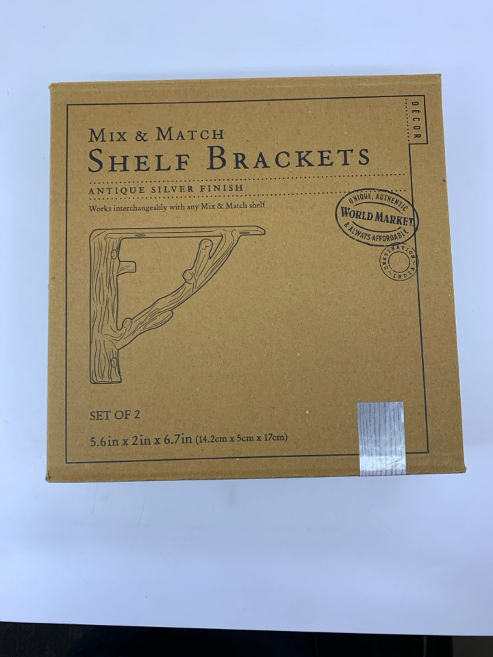 NIB SHELF BRACKETS SET OF 2