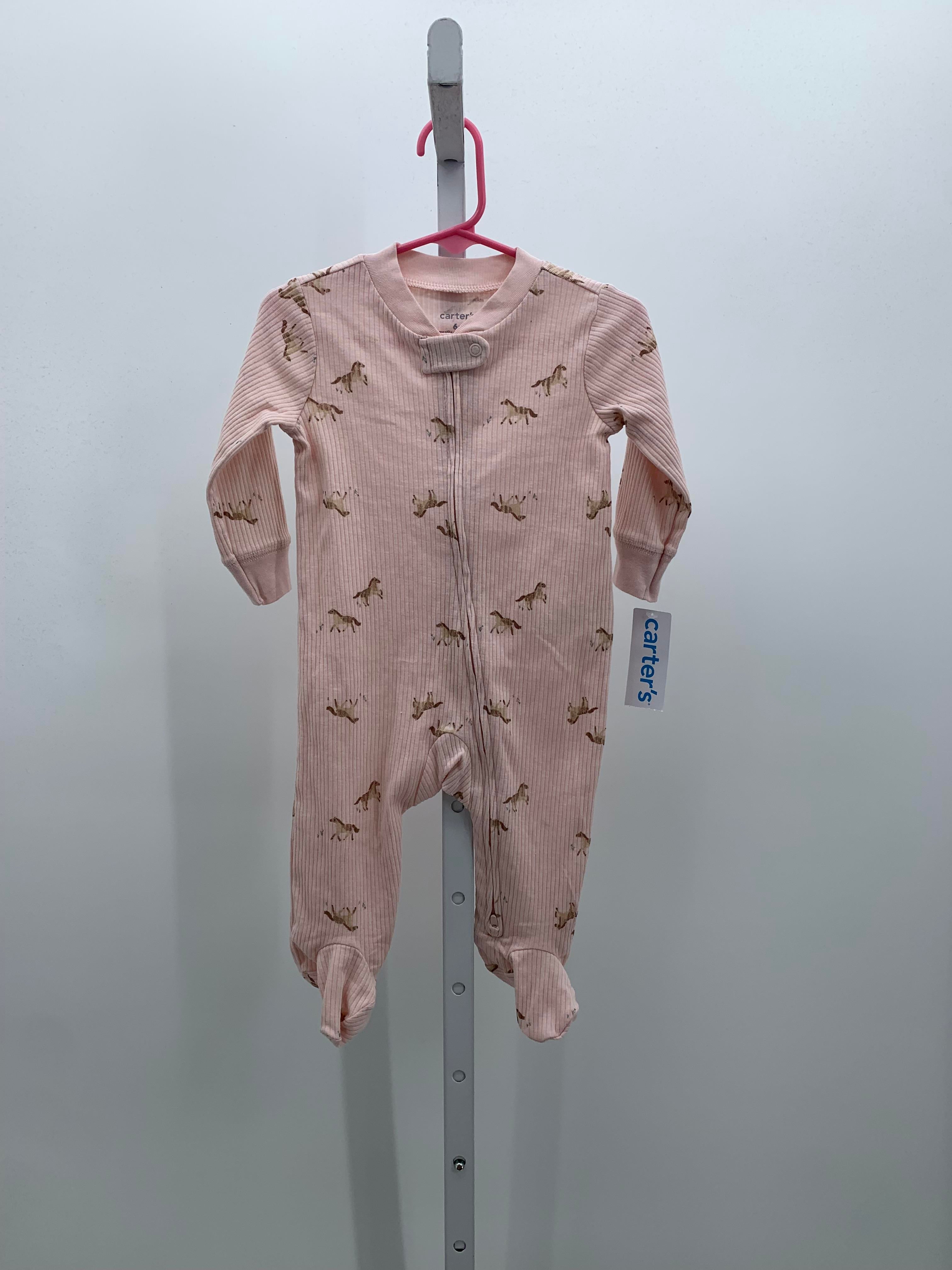Carters Size 6 Months Girls Long Slv. Romper