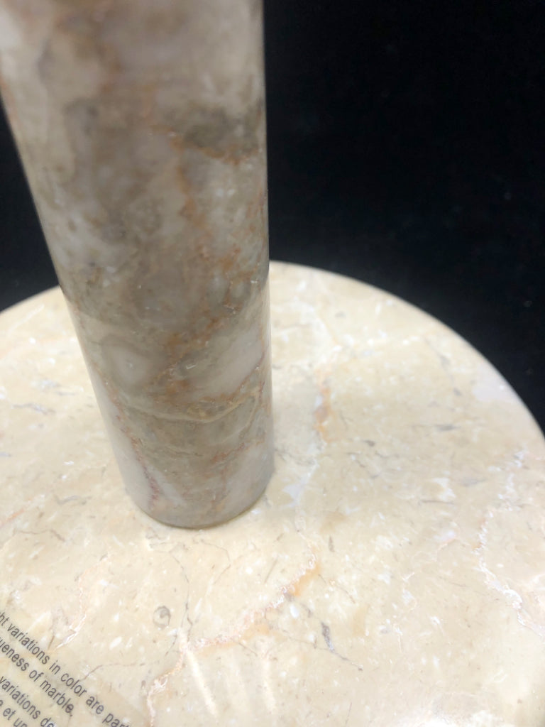 TAN STONE PAPER TOWEL HOLDER.