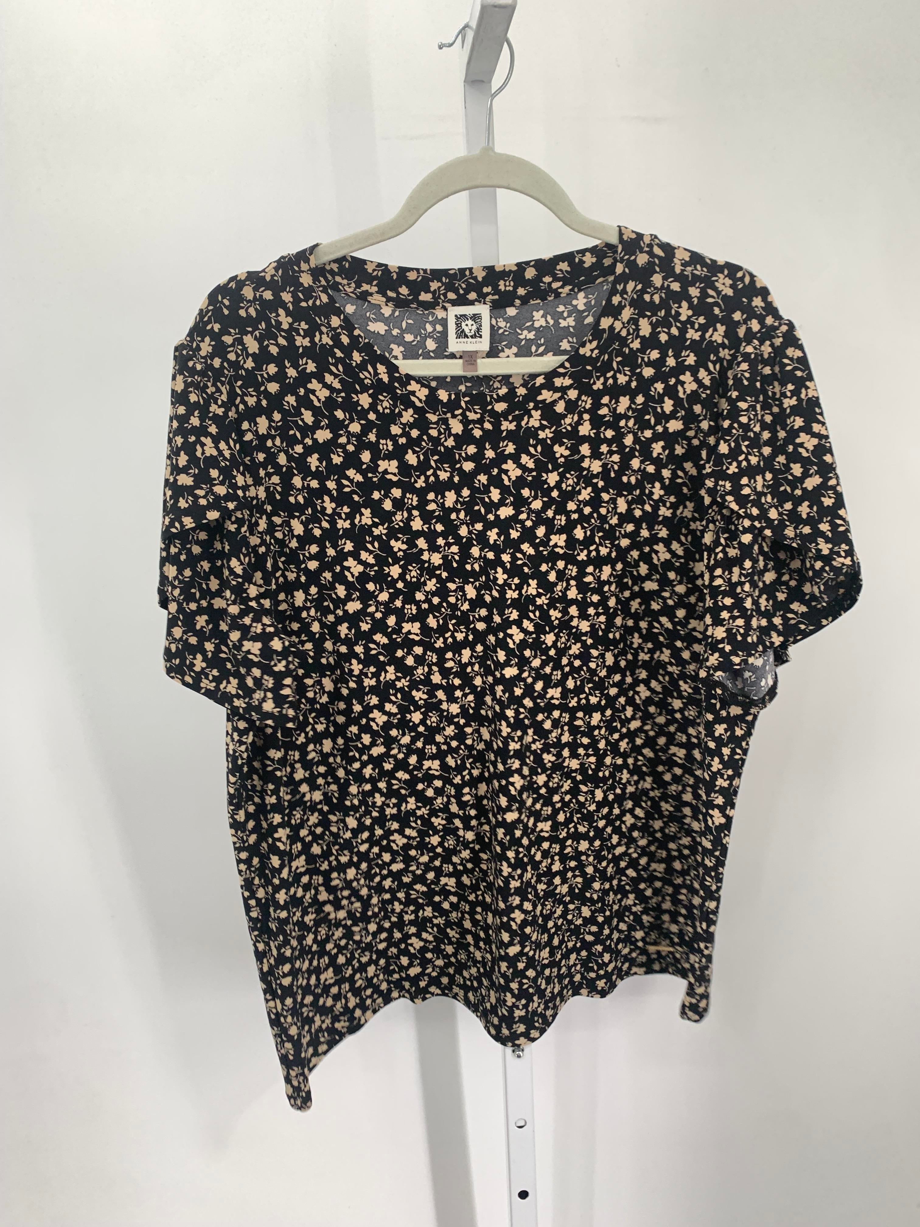 Anne Klein Size 1X Womens Short Sleeve Shirt