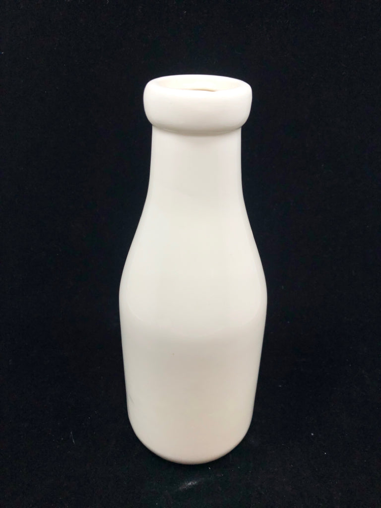WHITE CERAMIC MILK BOTTLE "1890".