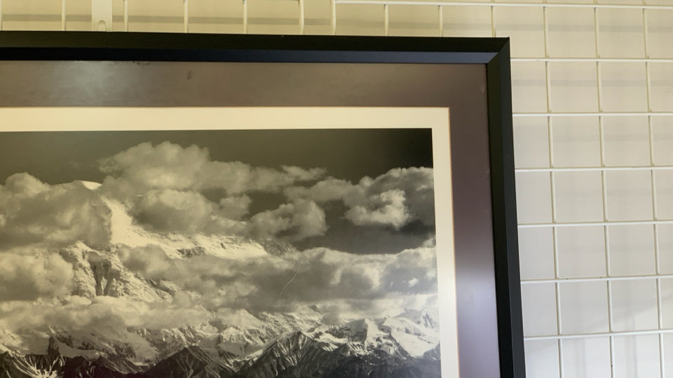 ANSEL ADAMS MOUNT MCKINLEY PHOTOGRAPH FRAMED ART.