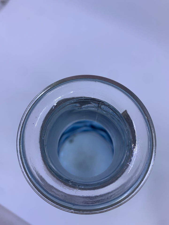 TALL BLUE OMBRE VASE.