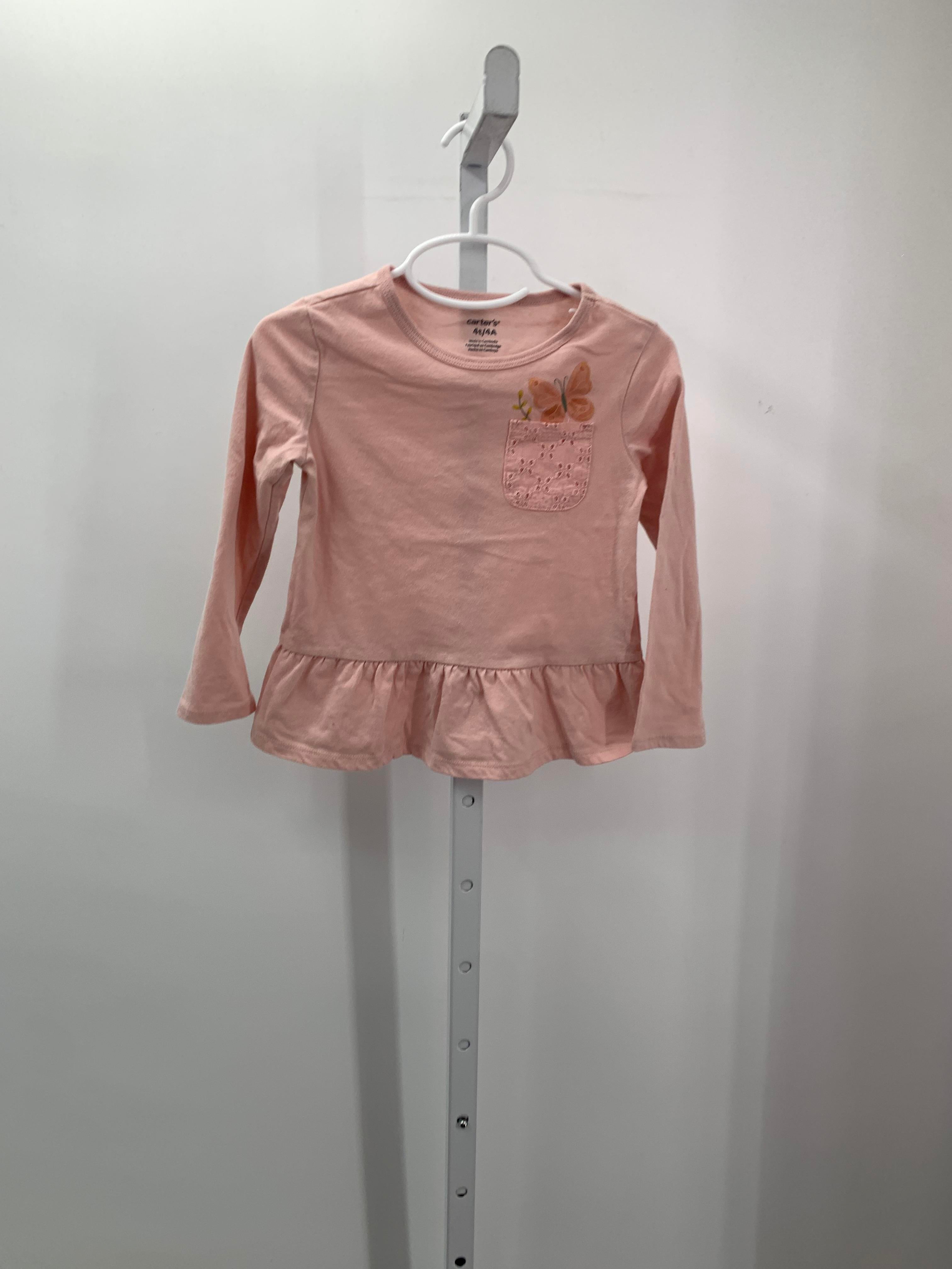 Carters Size 4T Girls Long Sleeve Shirt