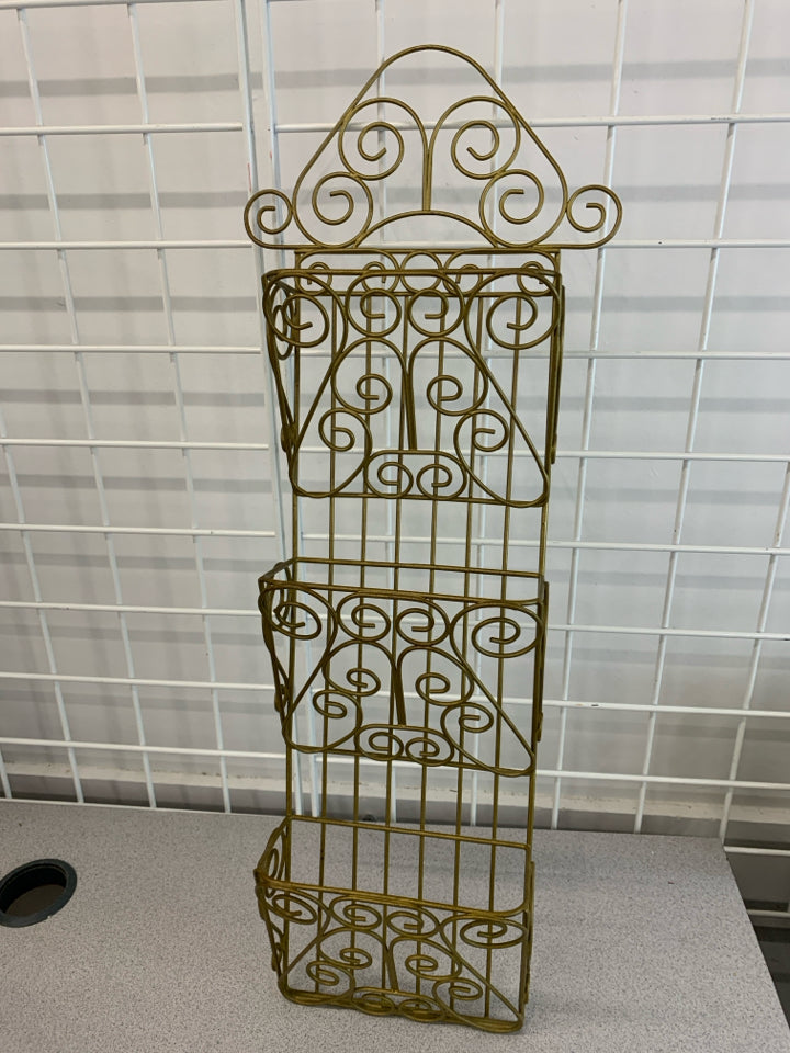 GOLD METAL 3 SLOT ORGANIZER.
