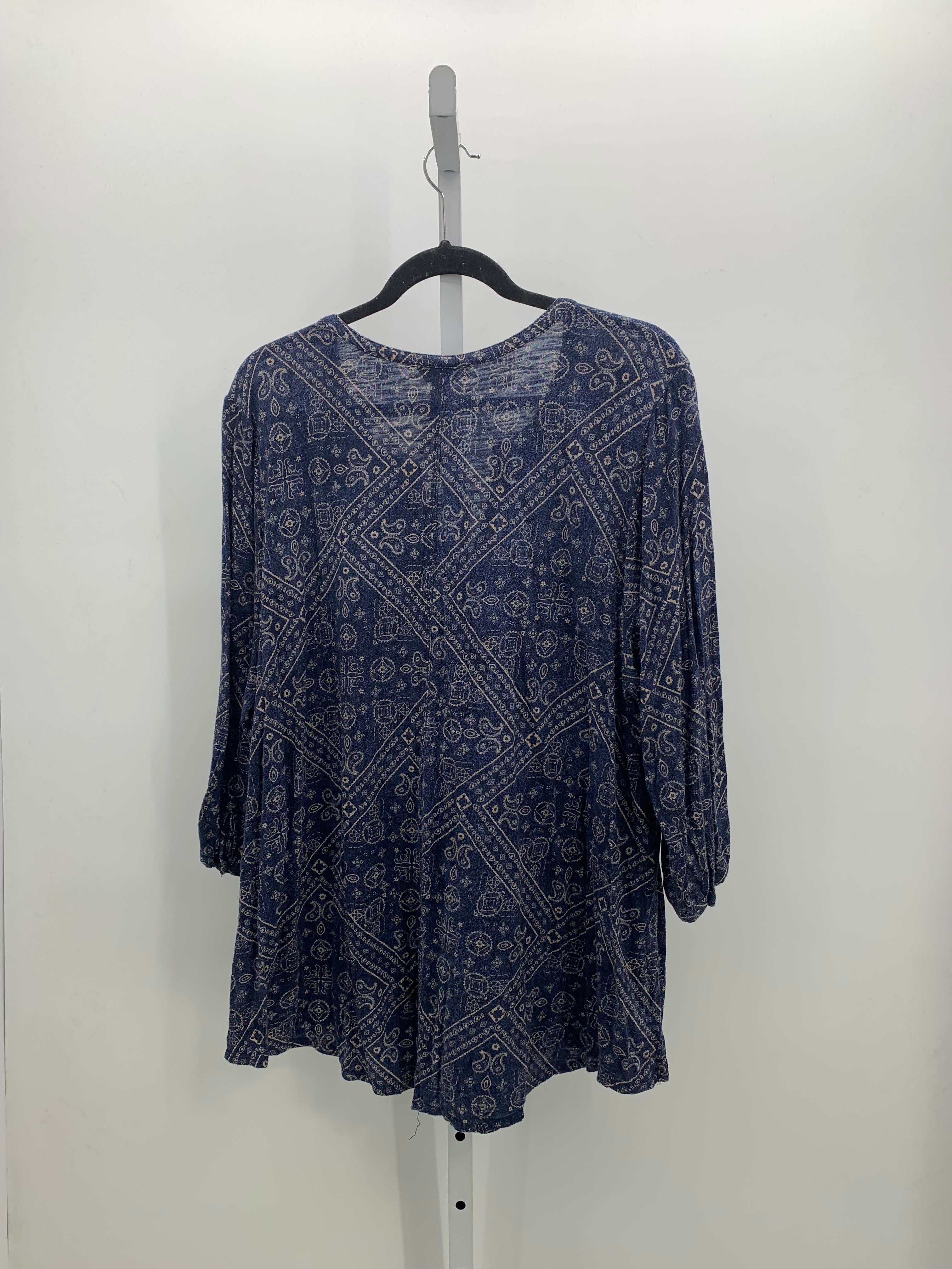 Lucky Brand Size 3X Womens 3/4 Sleeve Shirt
