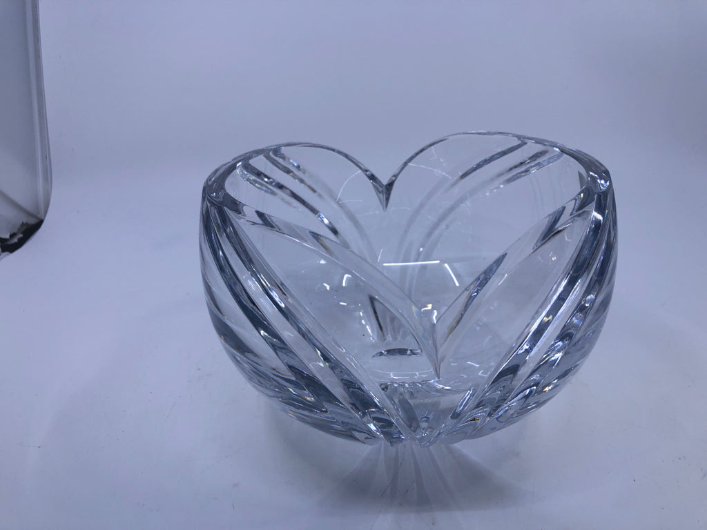 CUT GLASS ROSE BOWL.