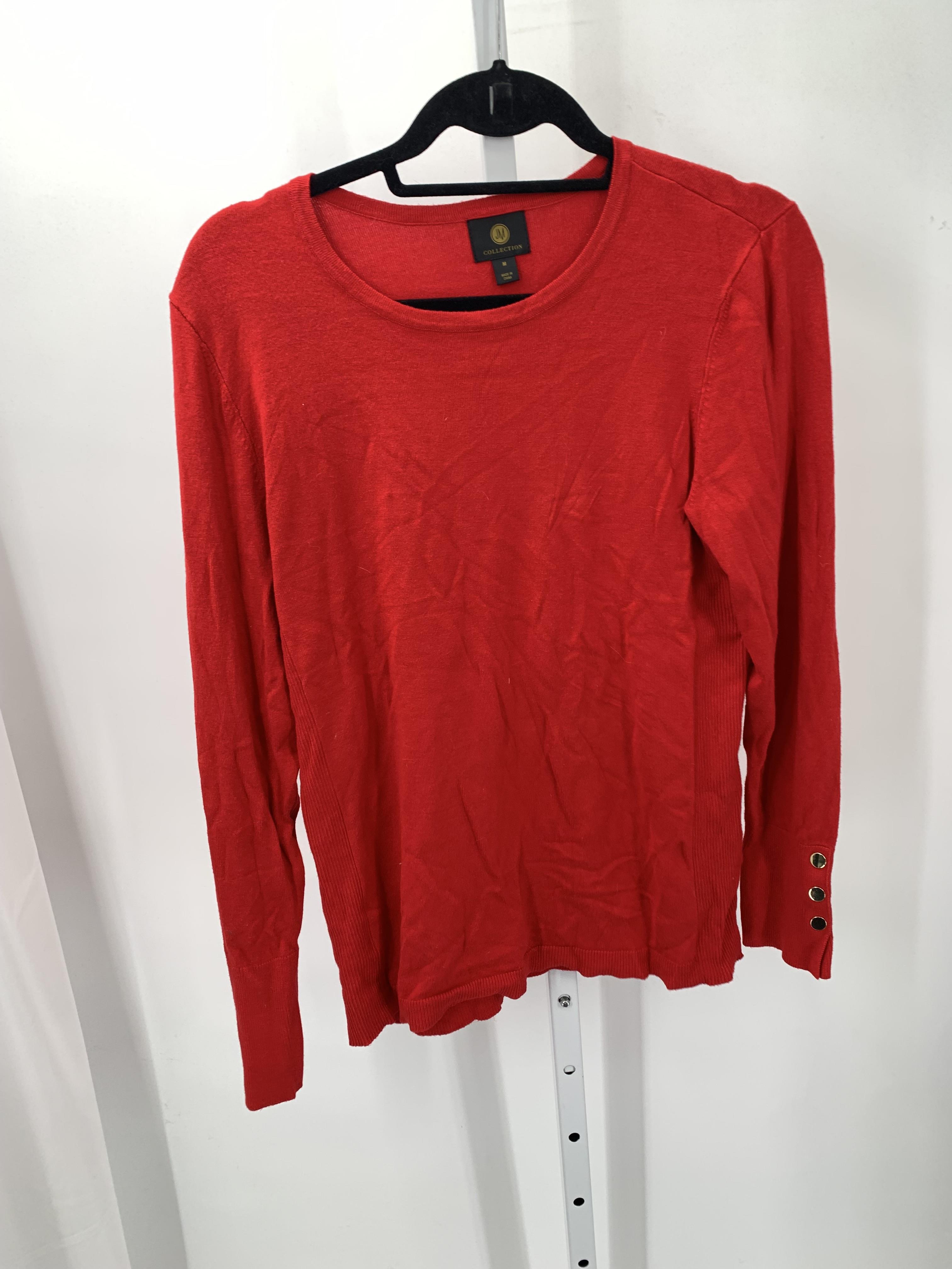 JM Collection Size Medium Misses Long Slv Sweater