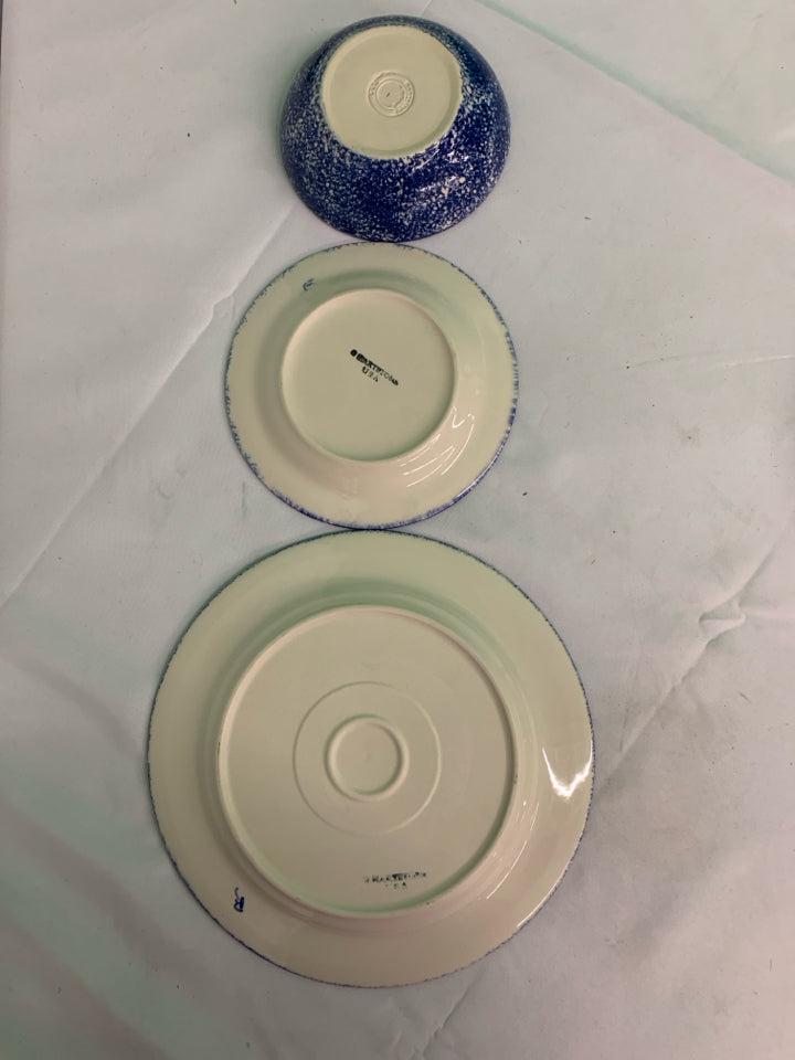 6 PC HARTSTONE POTTERY STARRY SKY SET.