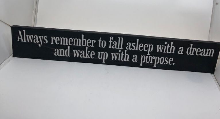 FALL ASLEEP WITH A DREAM WOOD WALL SIGN.