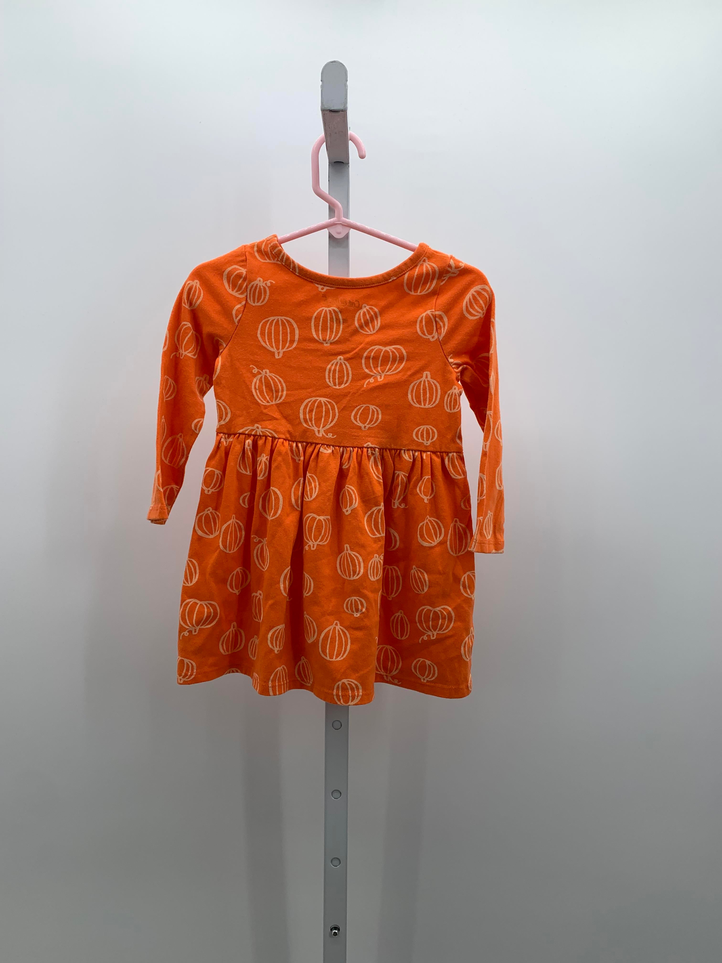 LONG SLV DRESS PUMPKIN