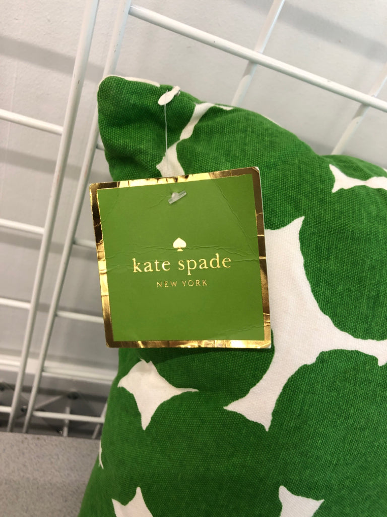 NWT KATE SPADE GREEN DOTTED PILLOW.