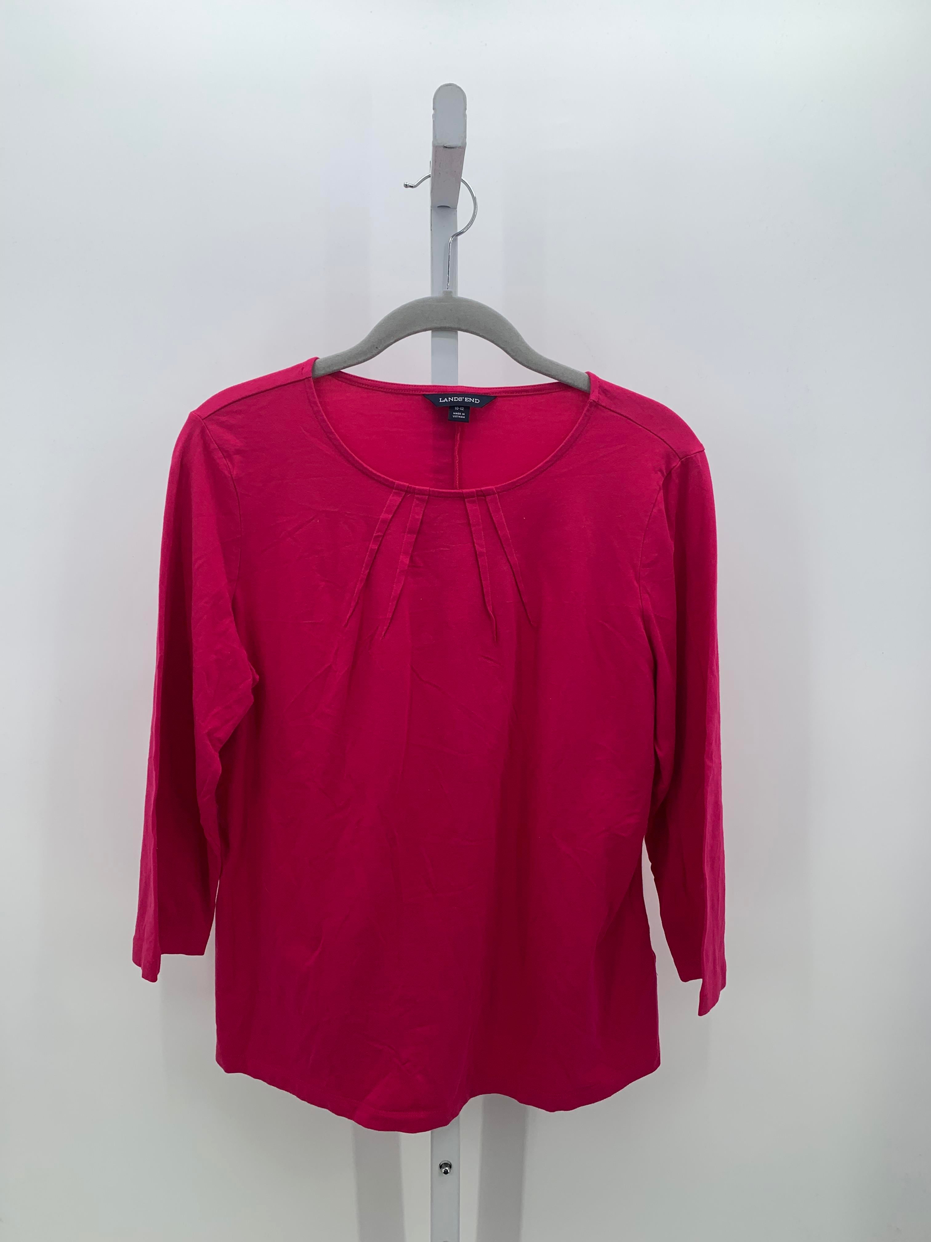 Lands End Size Medium Petite Petite 3/4 Sleeve Shirt