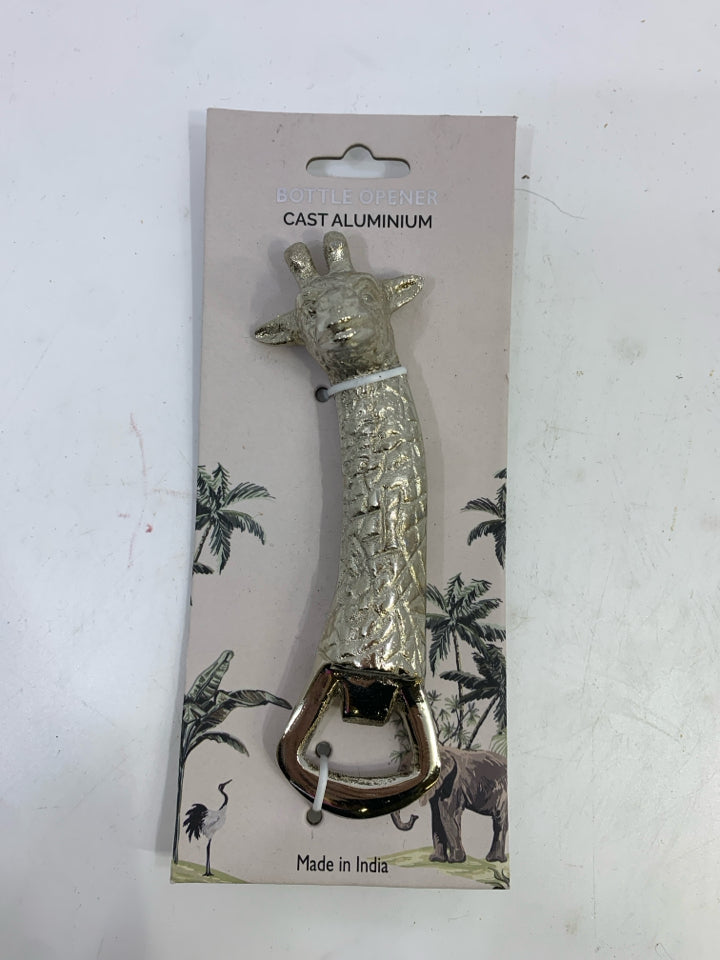 GIRAFFE ALUMINUM CAST BOTTLE OPENER.