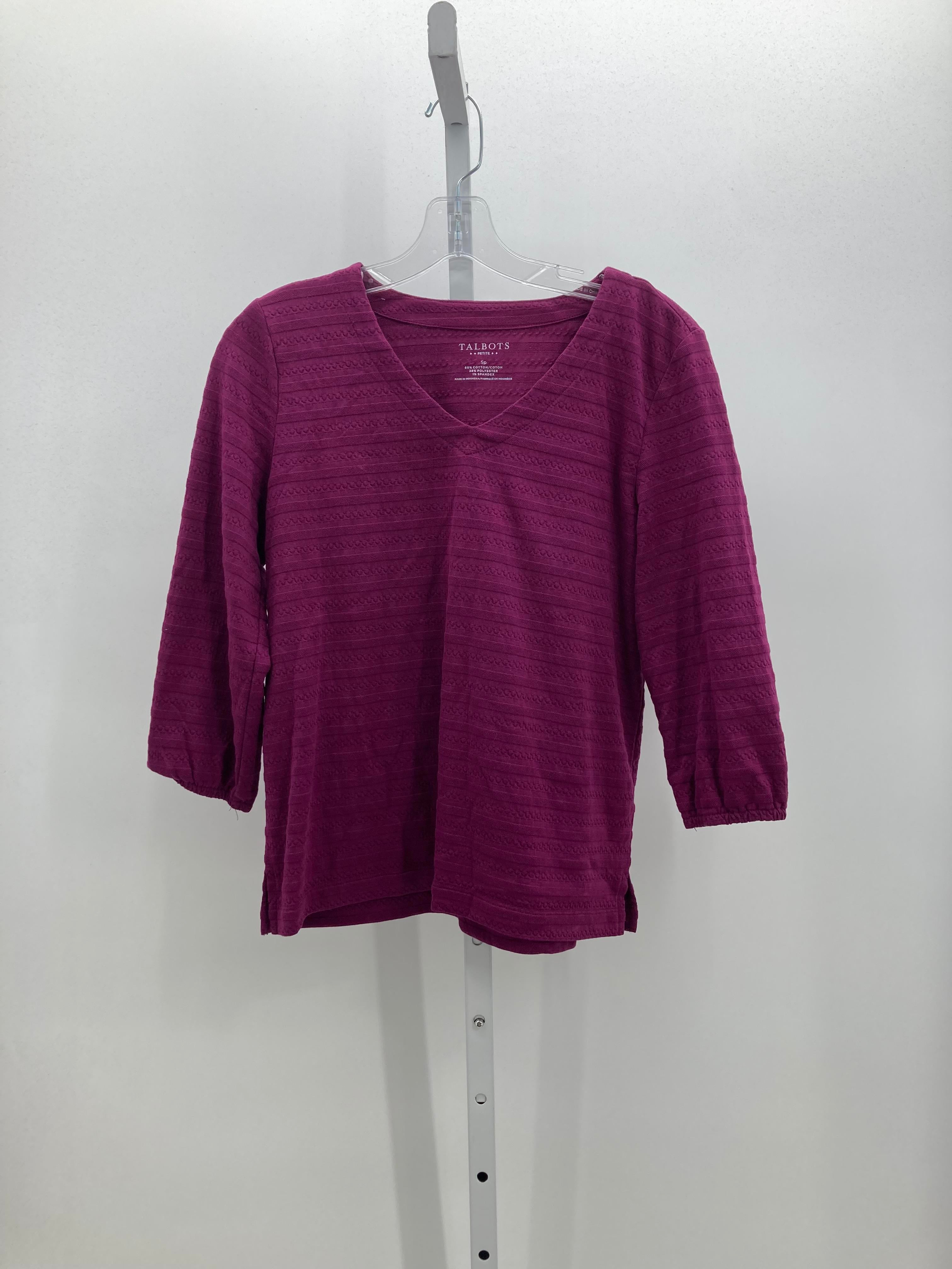 Talbots Size Small Petite Petite 3/4 Sleeve Shirt