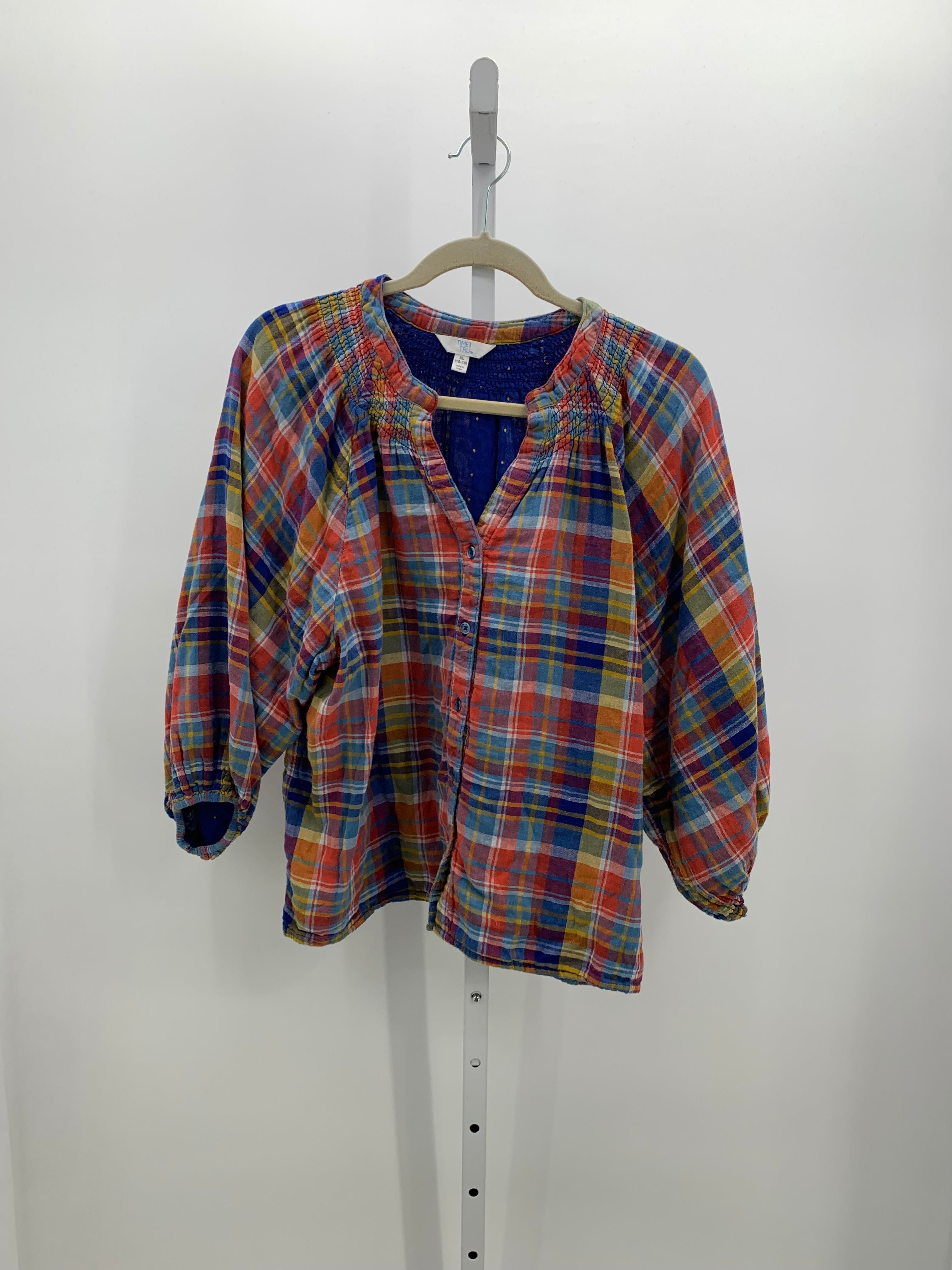 Time and Tru Size Extra Large Misses 3/4 Sleeve Shirt