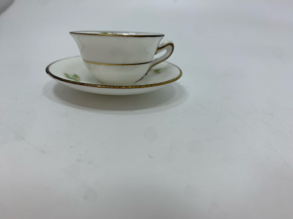 CROWN STAFF MINI TEACUP & SAUCER.