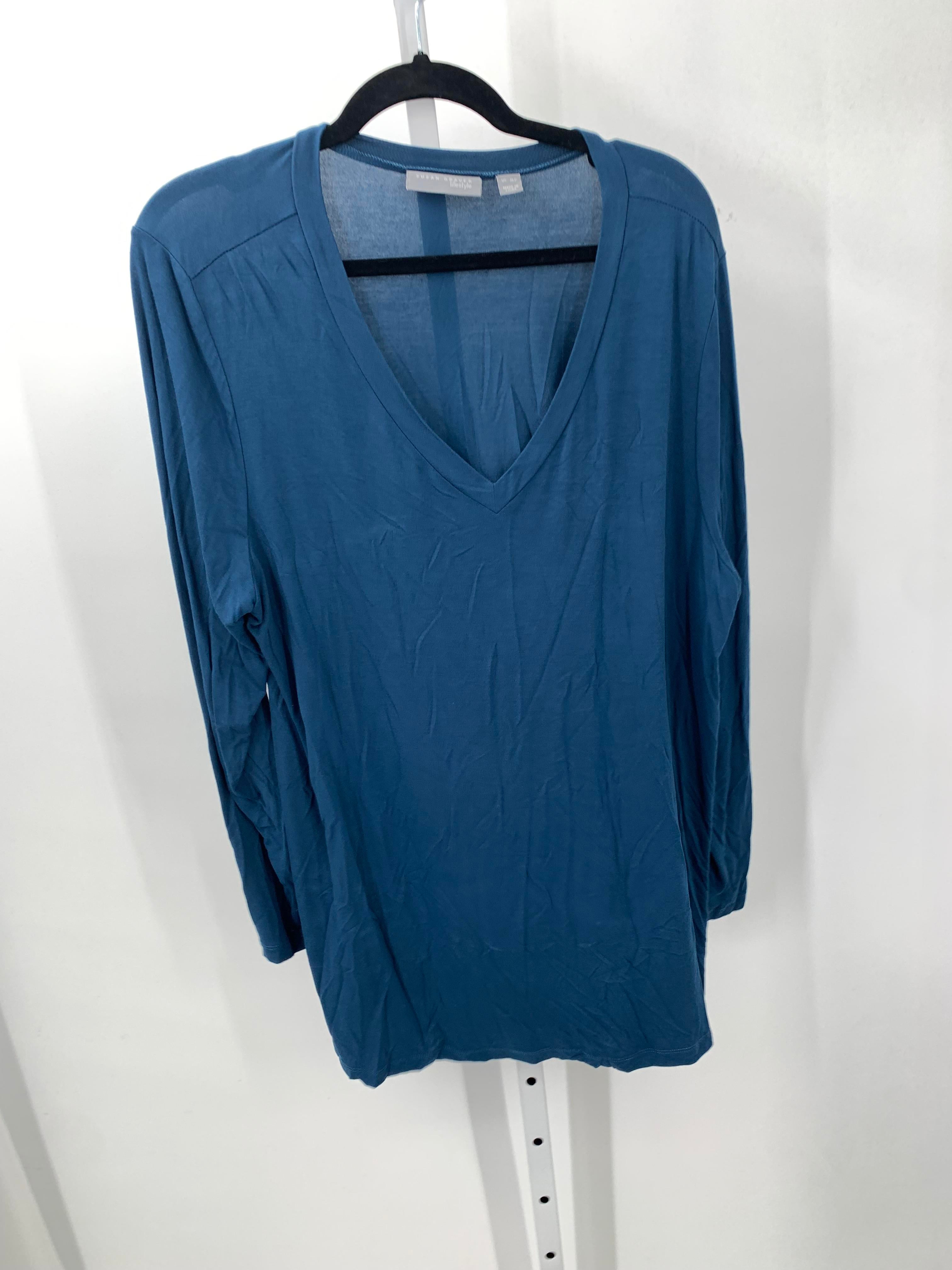 Susan Graver Size X Large Petite Petite Long Sleeve Shirt