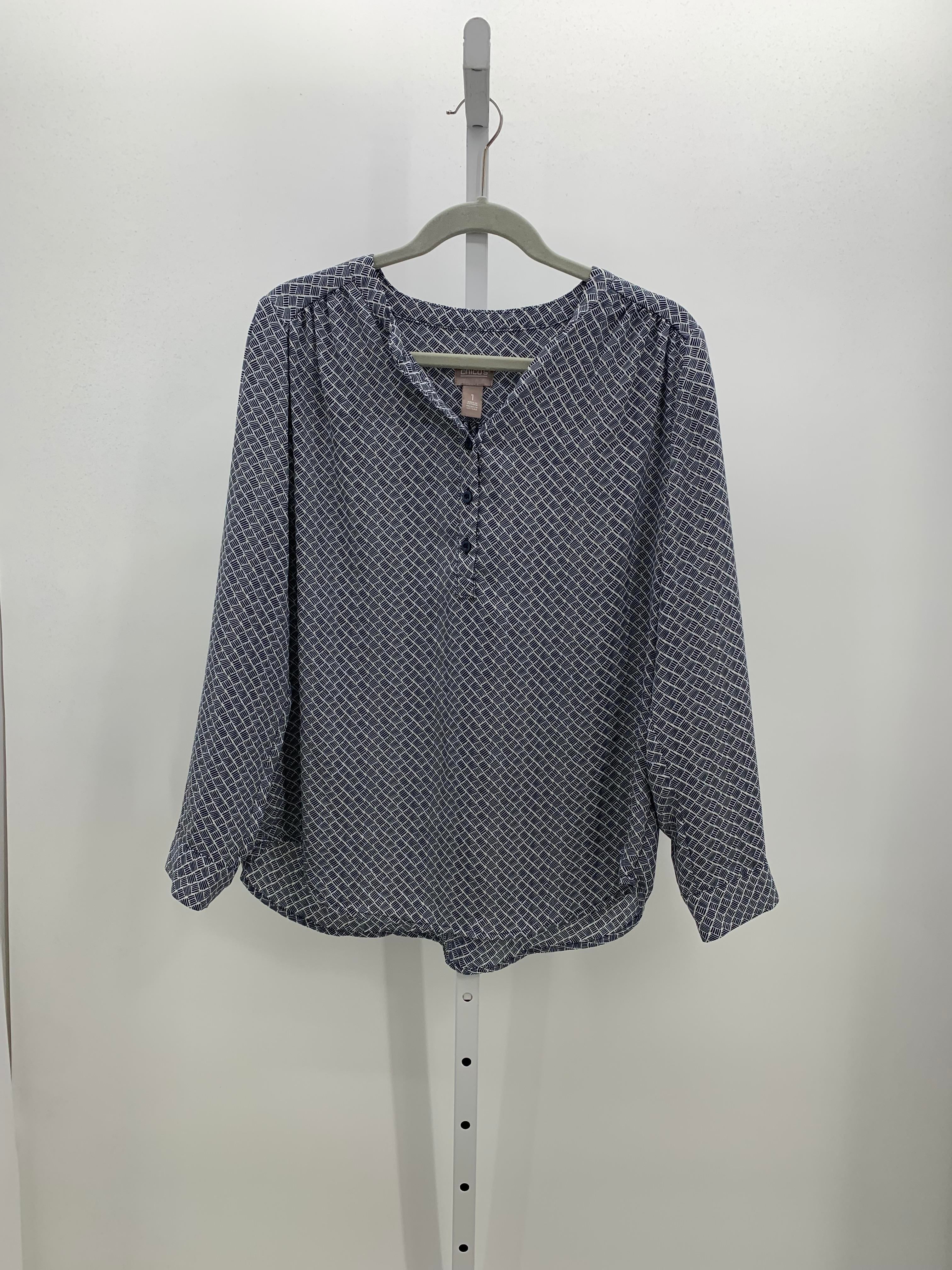Chico's Size Small Misses Long Sleeve Shirt