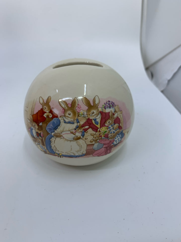 BUNNYKINS SMALL SPHERE COIN BANK NEW ARRIVAL.