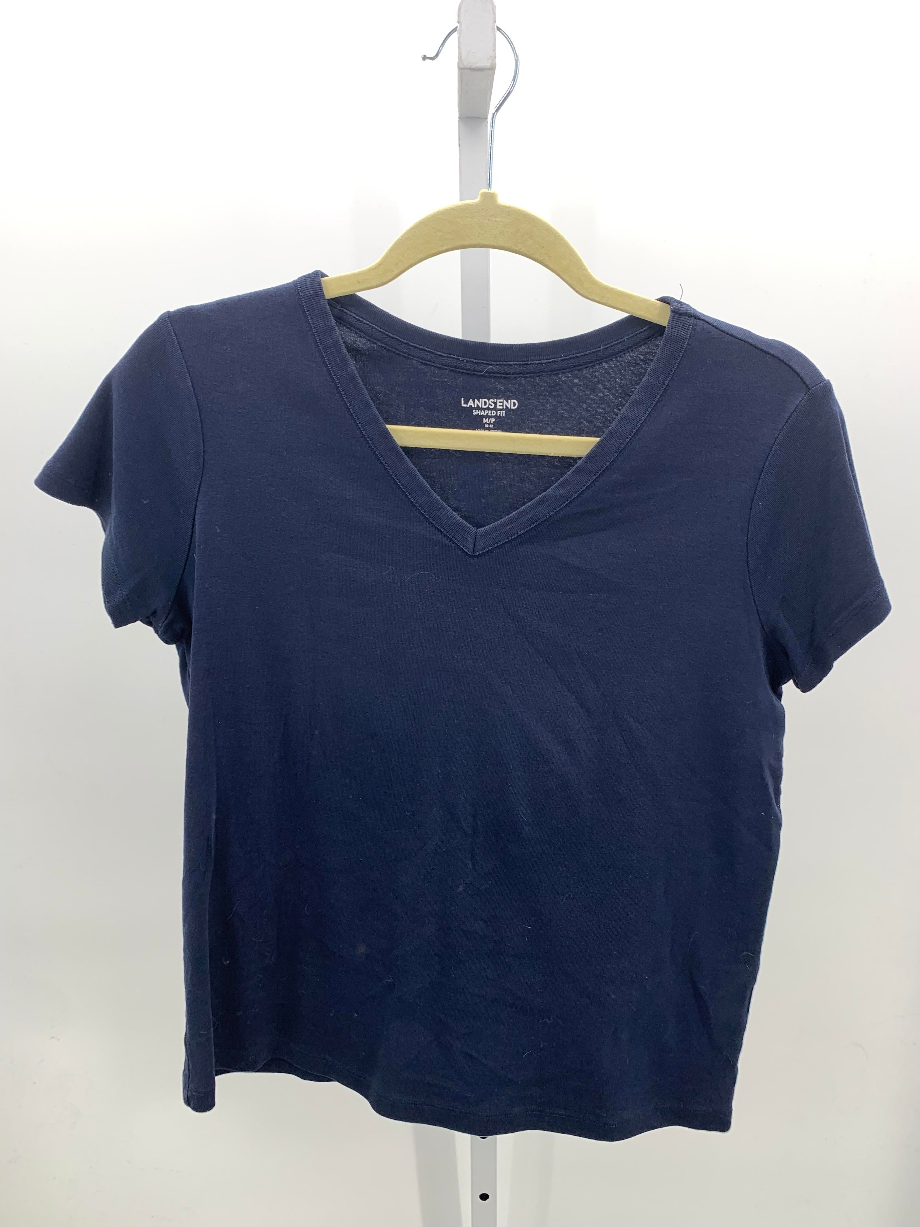 Lands End Size Medium Petite Petite Short Sleeve Shirt