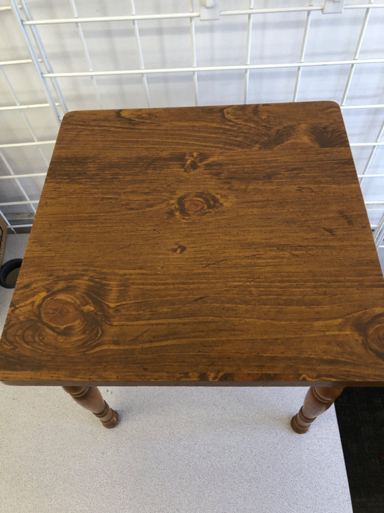 SMALL WOOD Table W/CURVED EDGES.