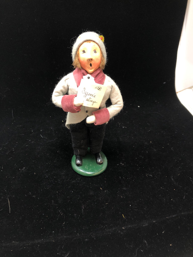 1990 "THE CAROLER" BYERS CHOICE.