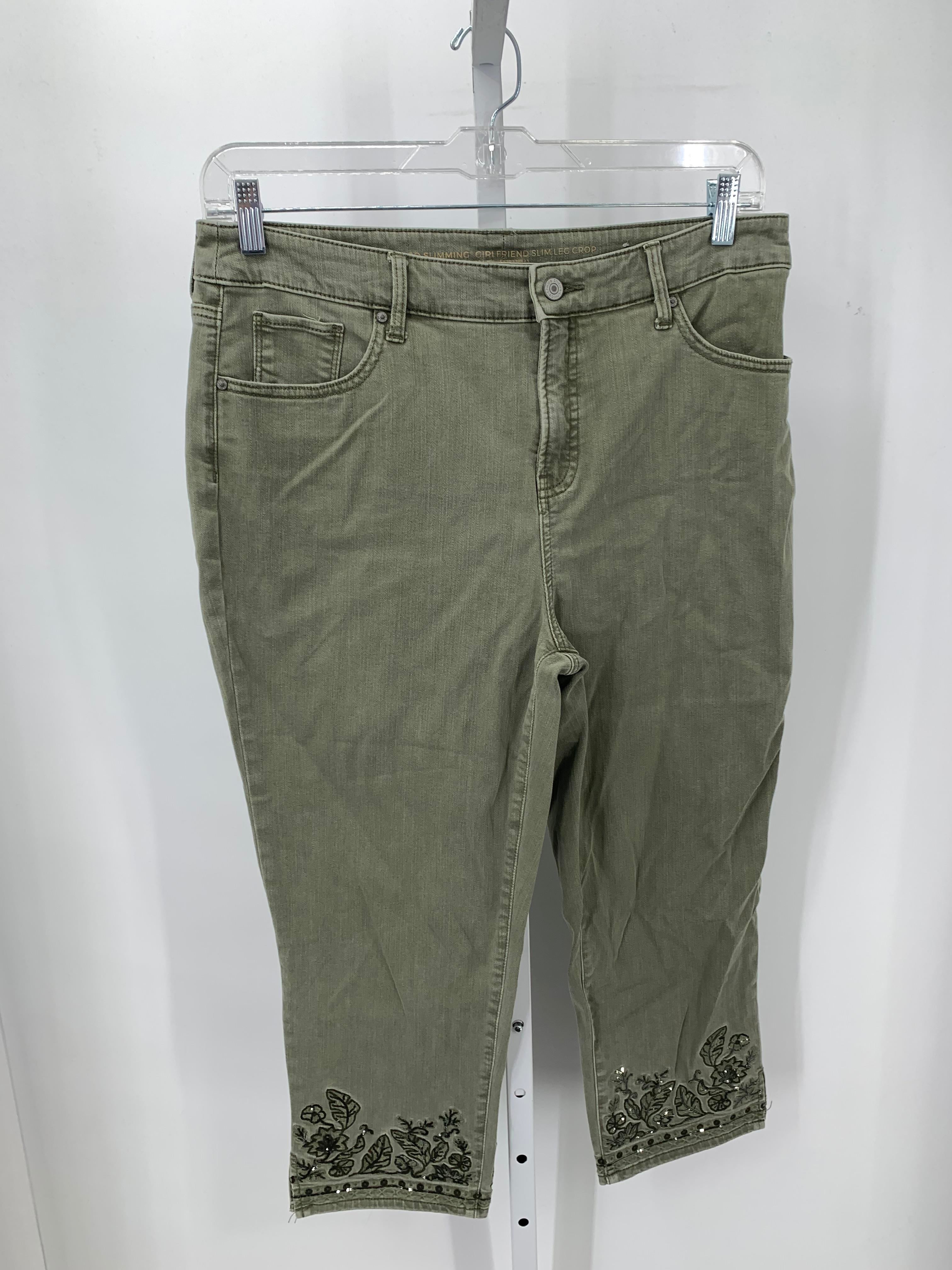 Chico's Size 14 Misses Cropped Jeans