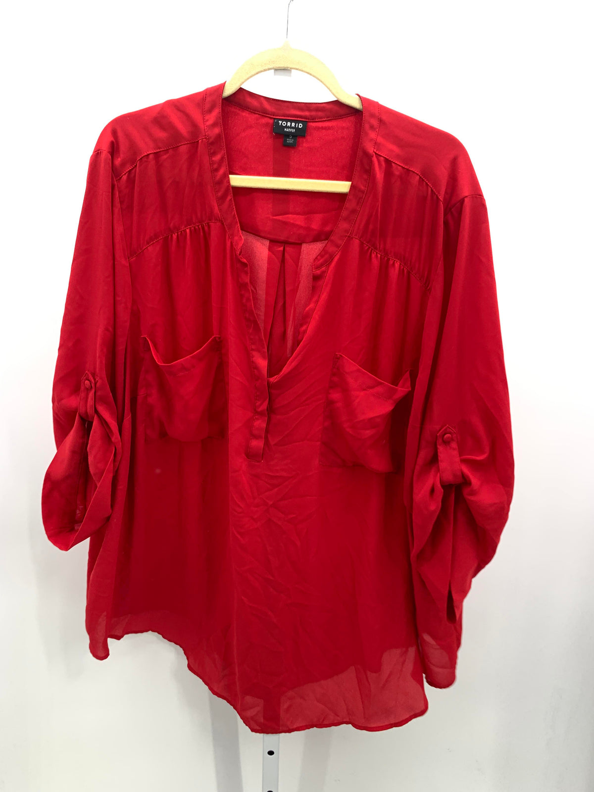 Torrid Size 5X Womens 3/4 Sleeve Shirt