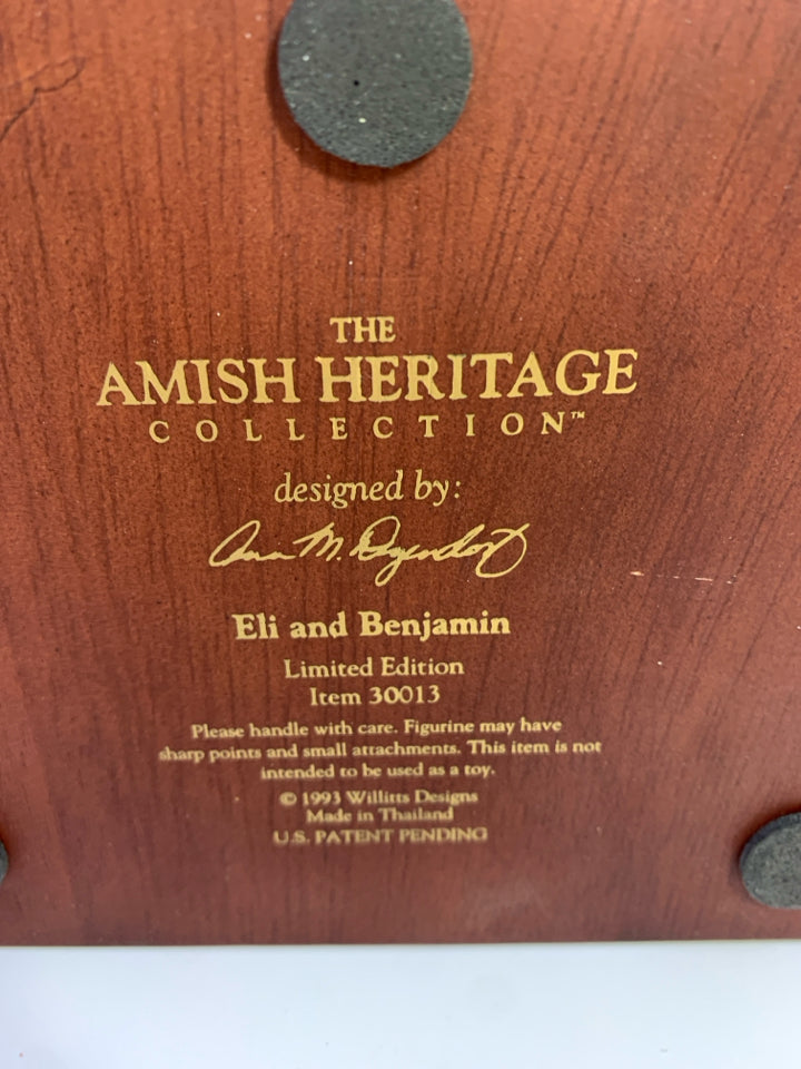 THE AMISH HERITAGE COLLECTIONS ELI & BENJAMIN W/QUILT.